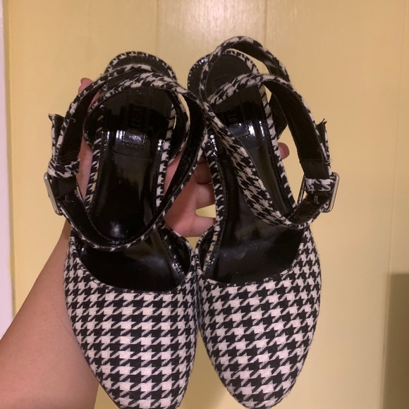 Houndstooth chunky heels - Picture 2 of 4